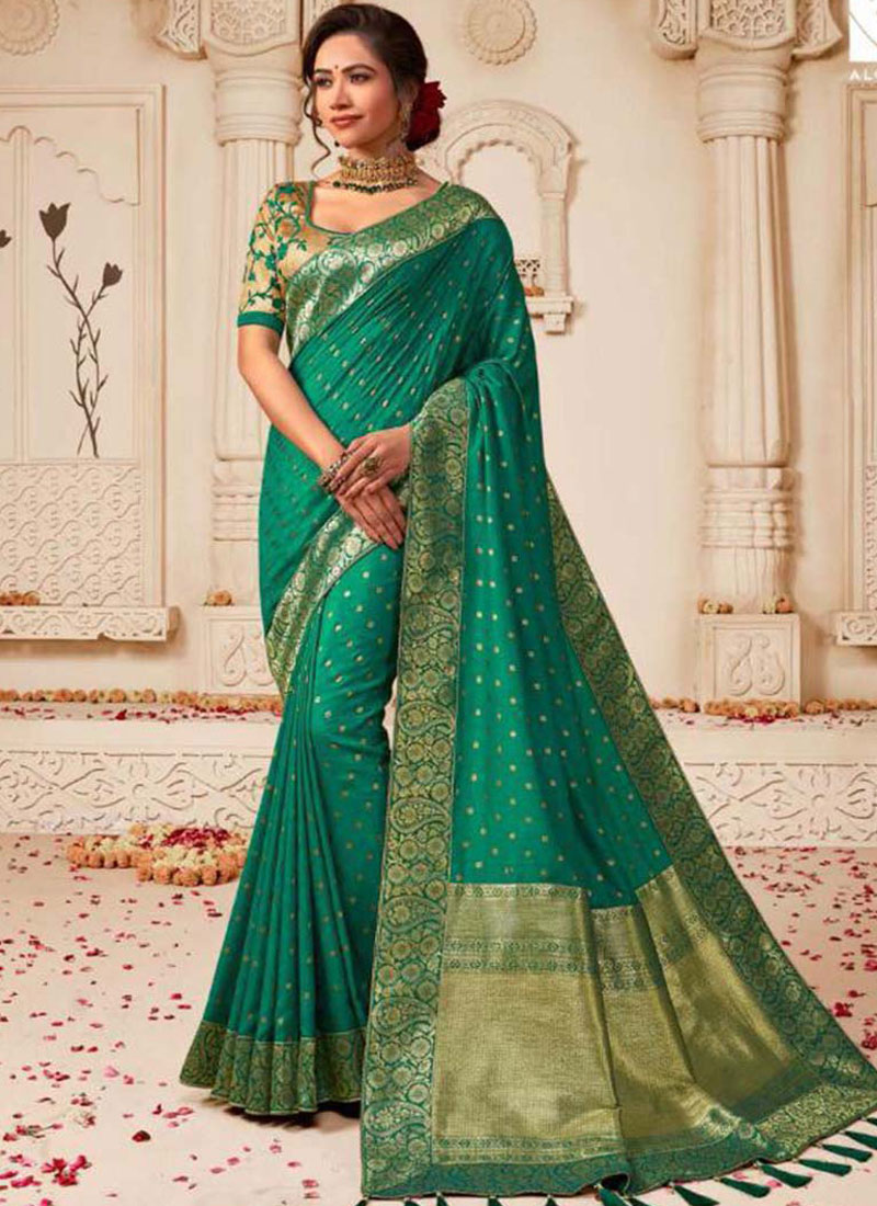 Royal Export Party Wear traditional look soft silk saree with blouse at Rs  599/piece in Surat