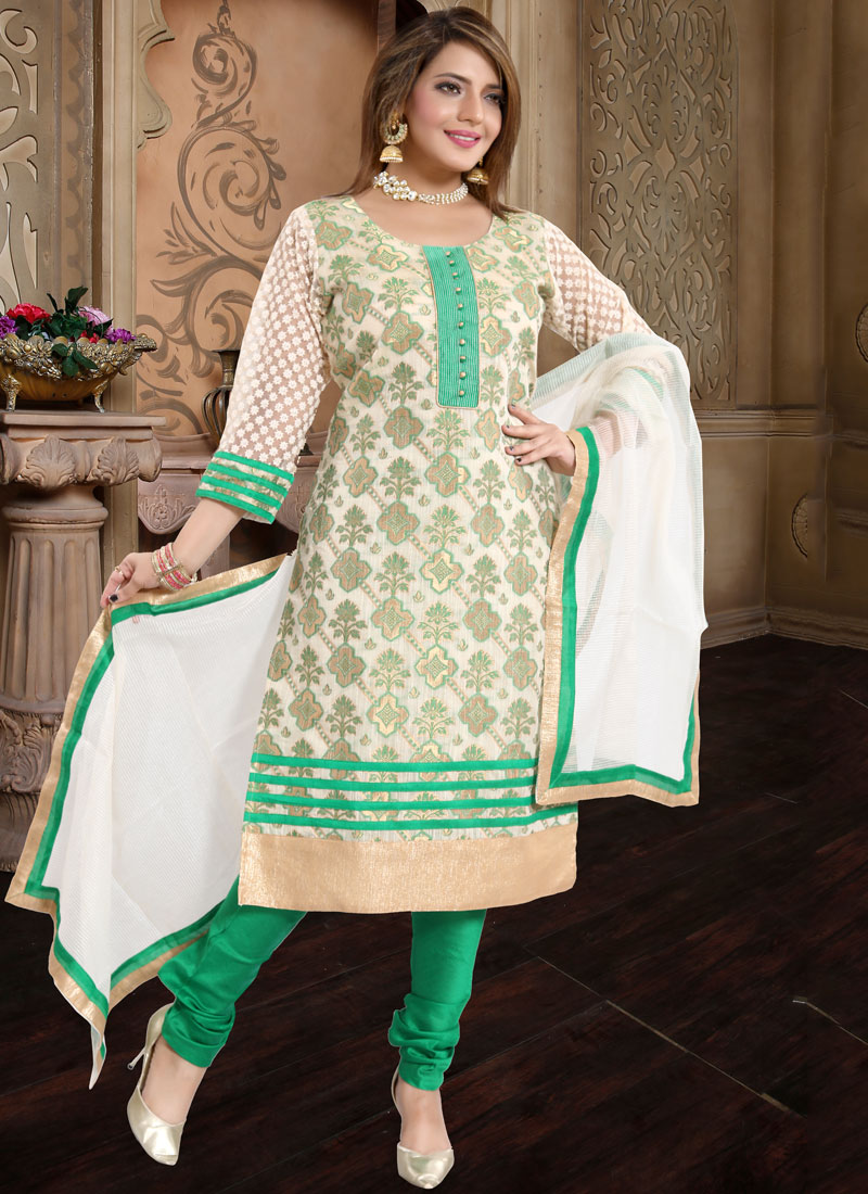 Buy Green Color Churidar Suit : 117300