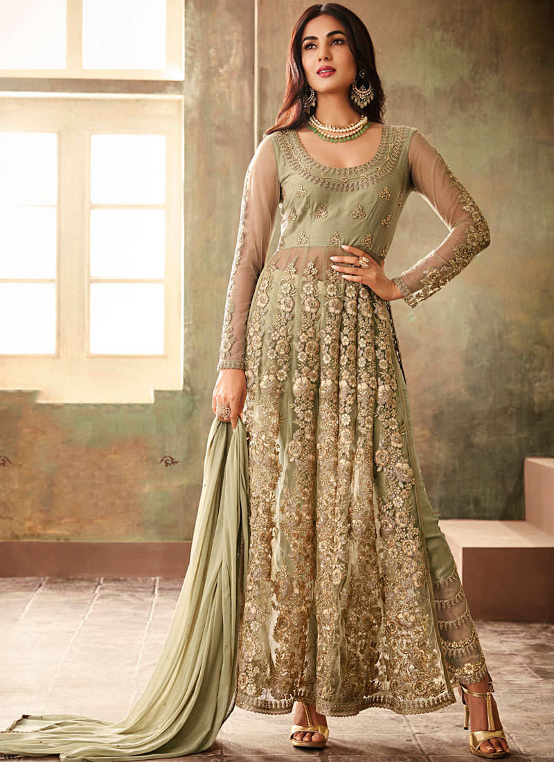 net anarkali kurta