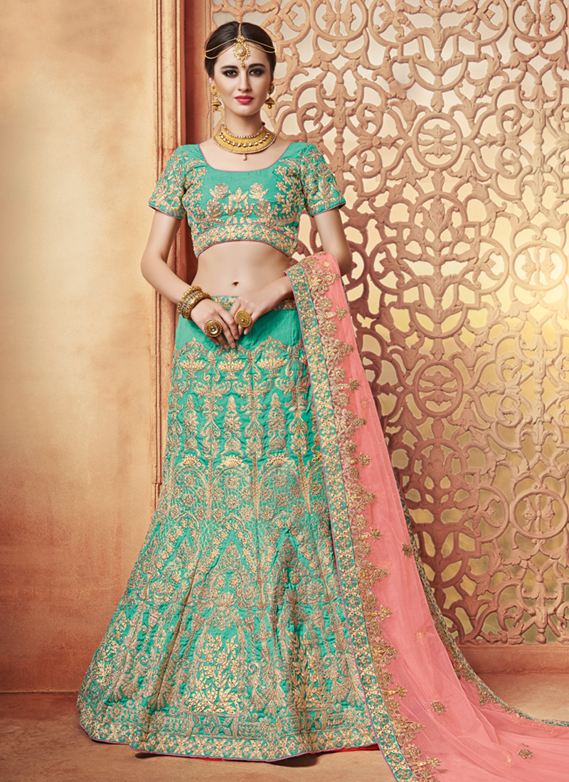 see green lehenga