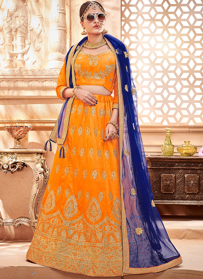 Bestseller | Orange Bridal Chikankari Designer Lehenga Choli, Orange Bridal  Chikankari Designer Lehengas and Orange Bridal Chikankari Ghagra Chaniya  Cholis online shopping