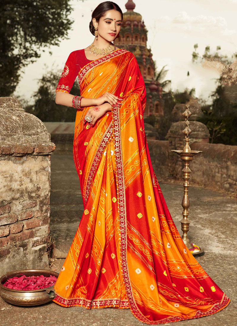 Moiety Red Soft Silk Saree With Murmurous Blouse Piece – Maharani Couture