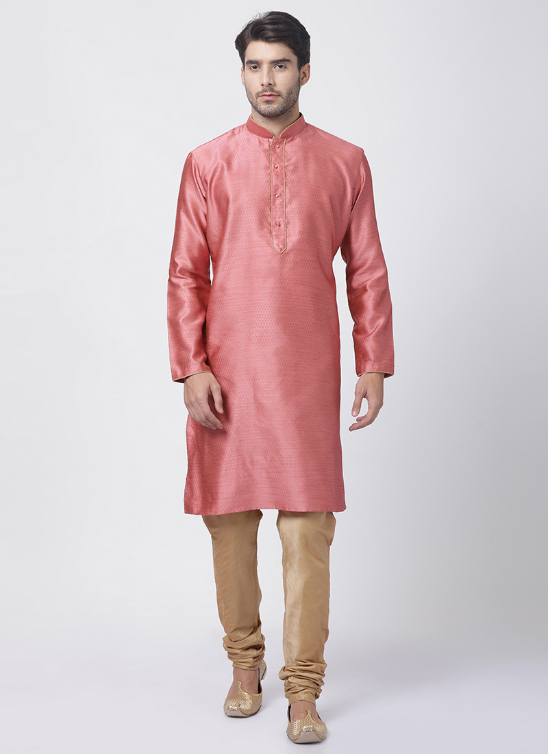 Shop Pink Reception Kurta Pyjama Online 125818
