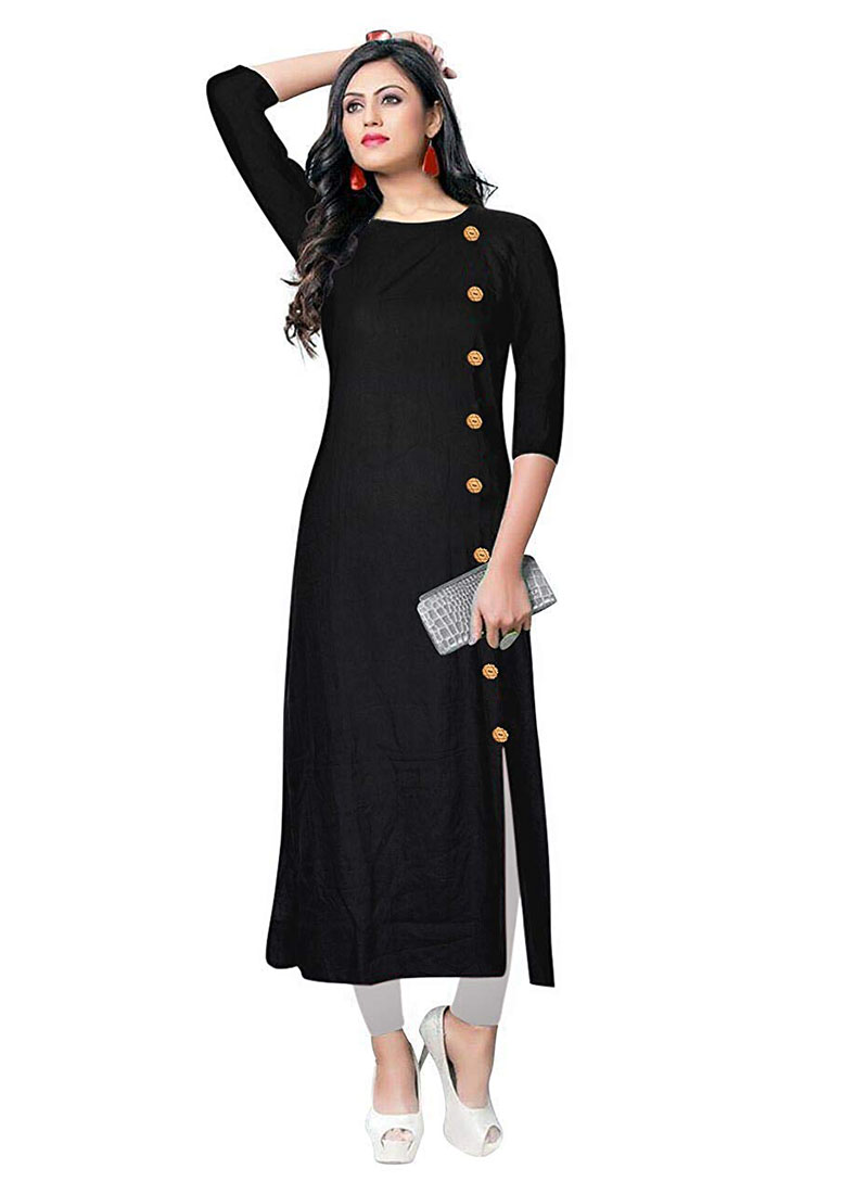 Buy Ashmi Womens Cotton Long 34 Sleeve Design Kurti Size LMXLXXL at  Amazonin