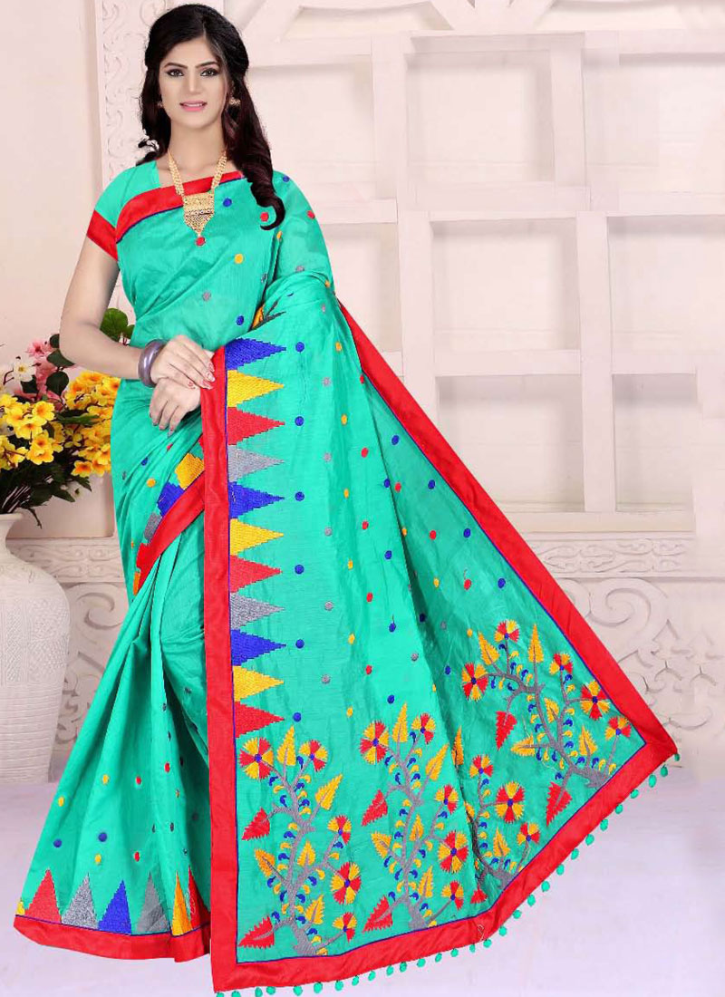 cotton printed sari