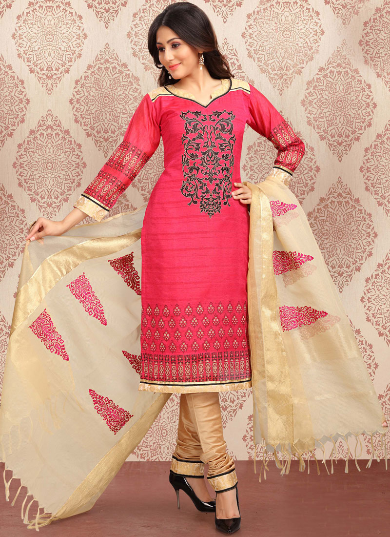 pink churidar images