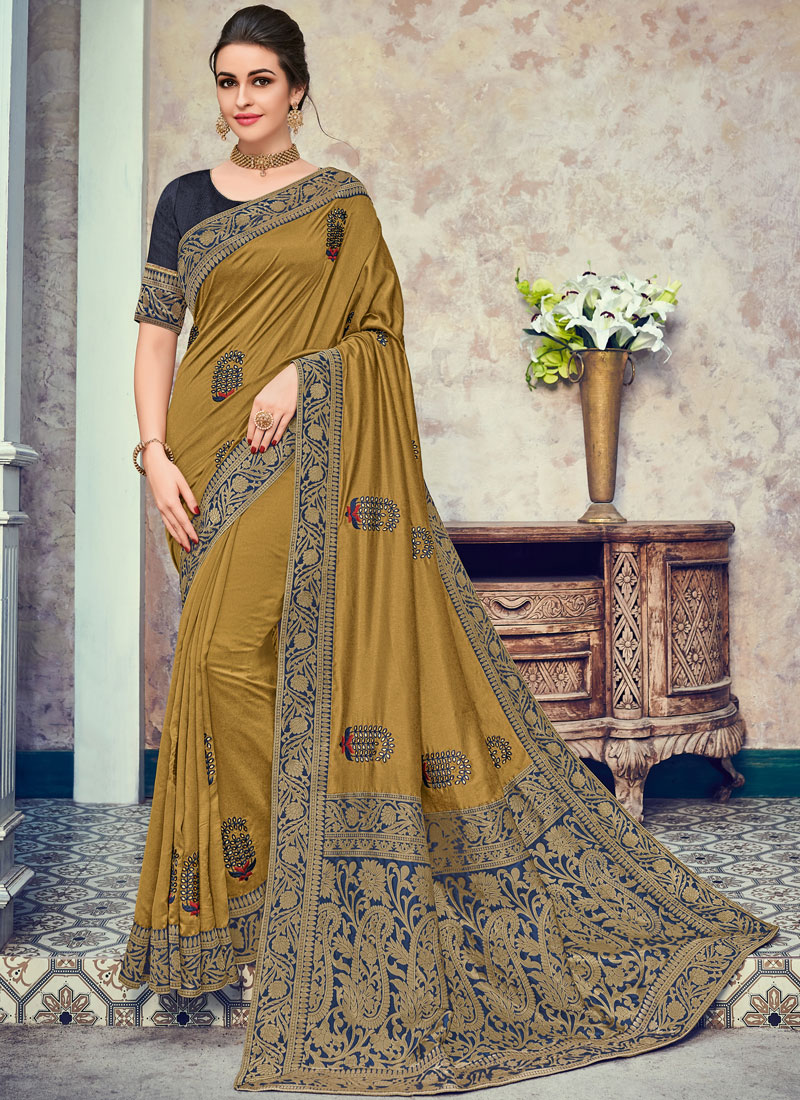 Shop Resham Art Silk Green Designer Traditional Saree Online 104881