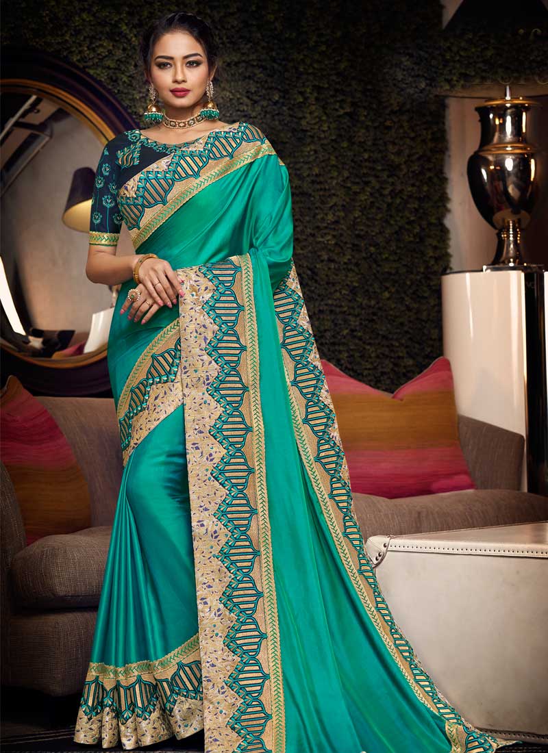 dark green colour wedding silk sarees