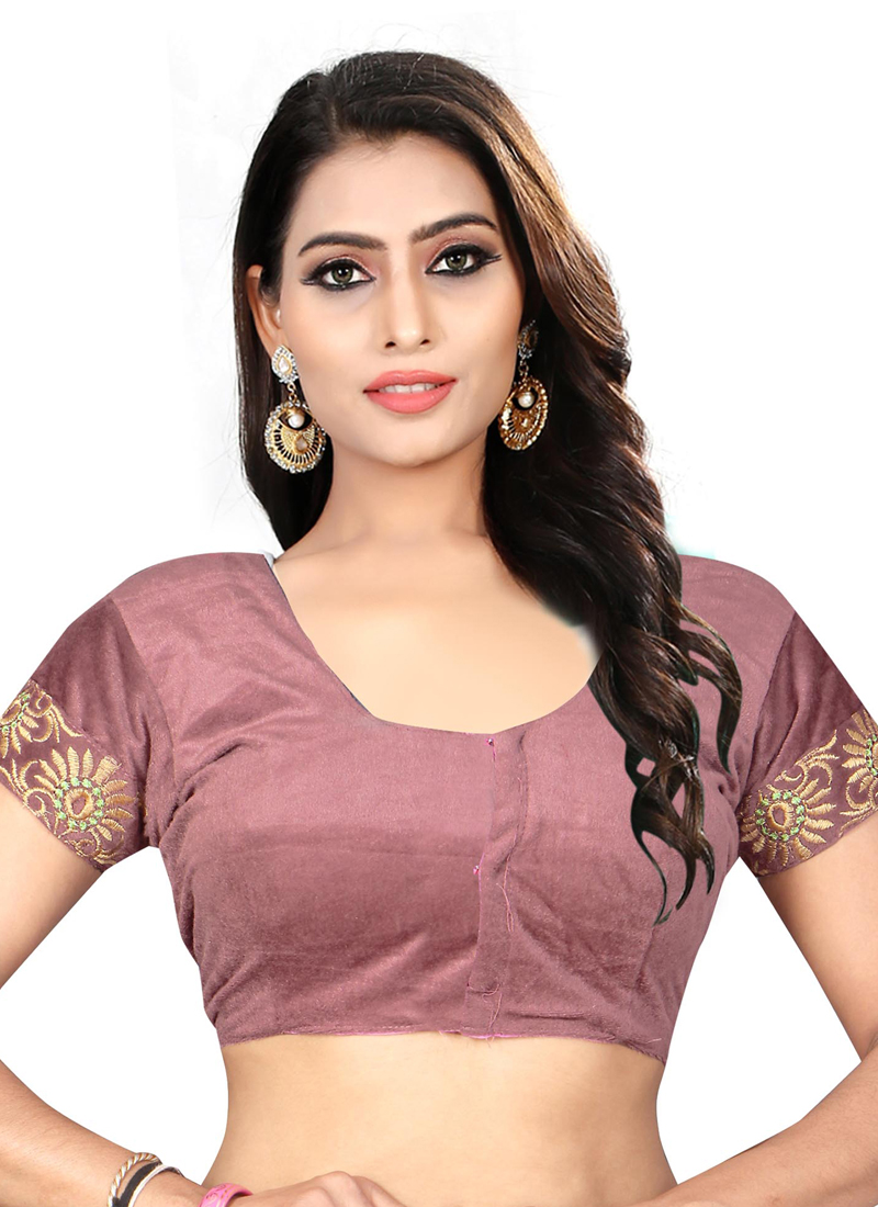 Shop Velvet Designer Blouse in Brown Online 105664