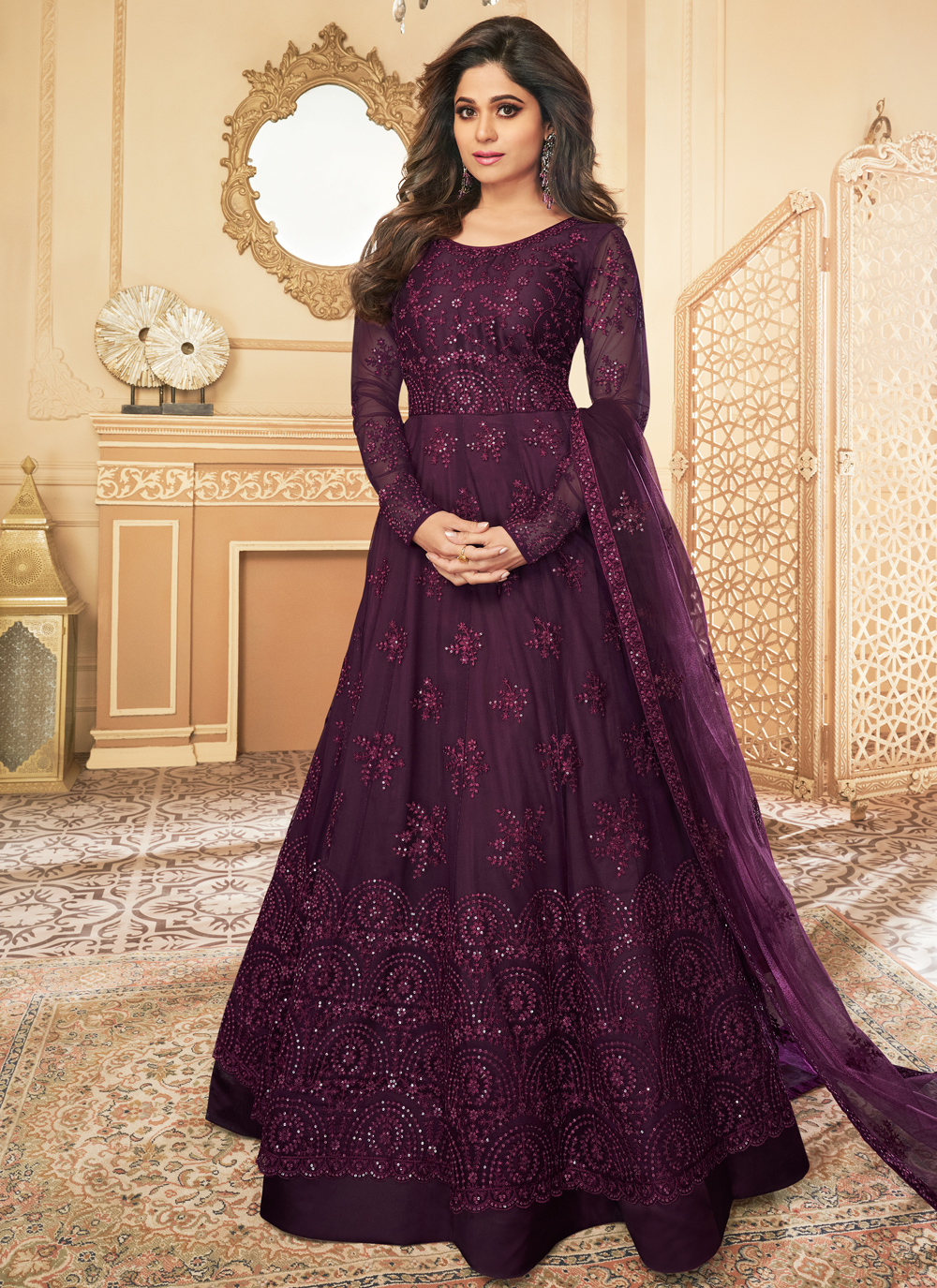 Anarkali suit outlet with salwar