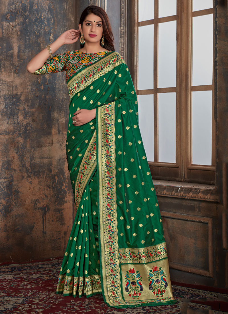 Buy Online Banarasi Silk Classic Saree : 146078 -