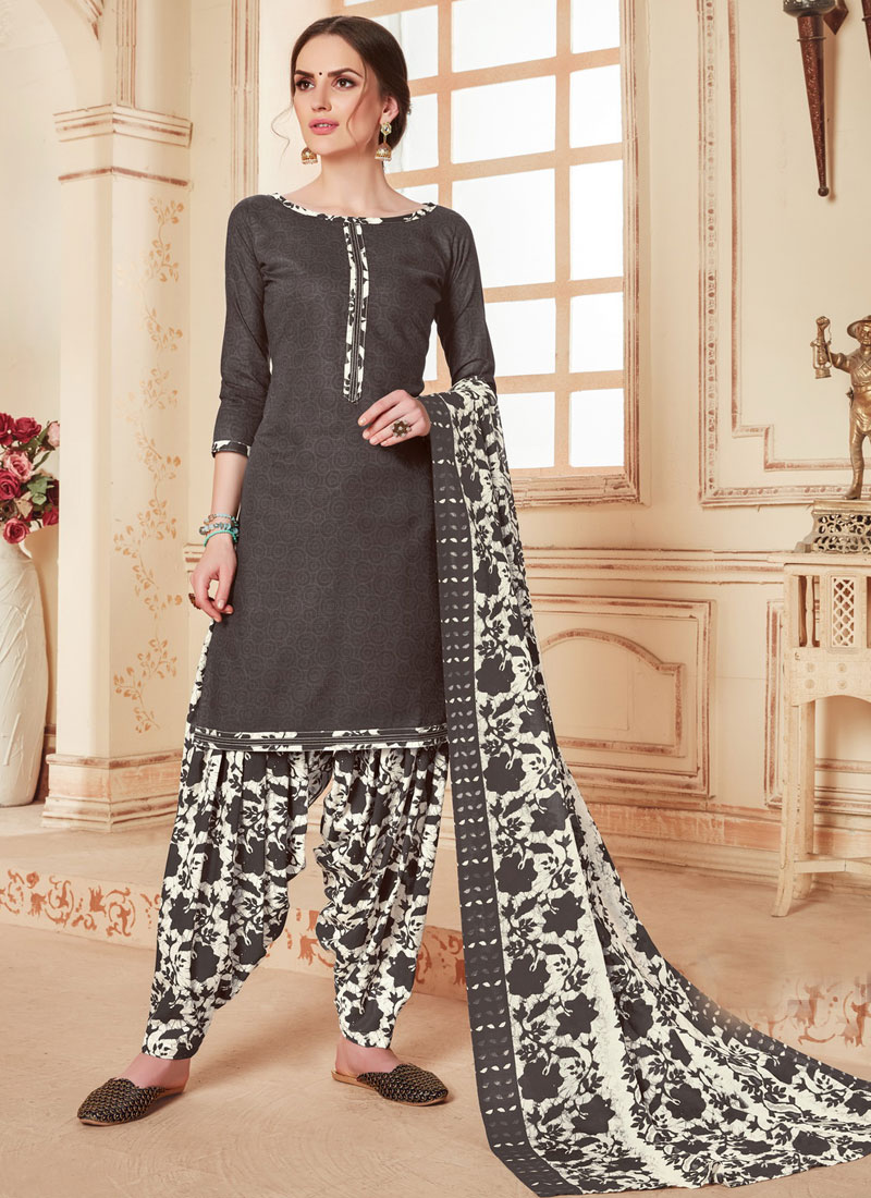 Black and white punjabi clearance suit