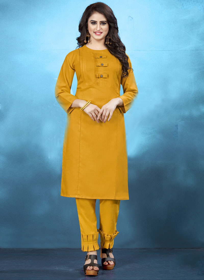 Mustard kurti Clearance