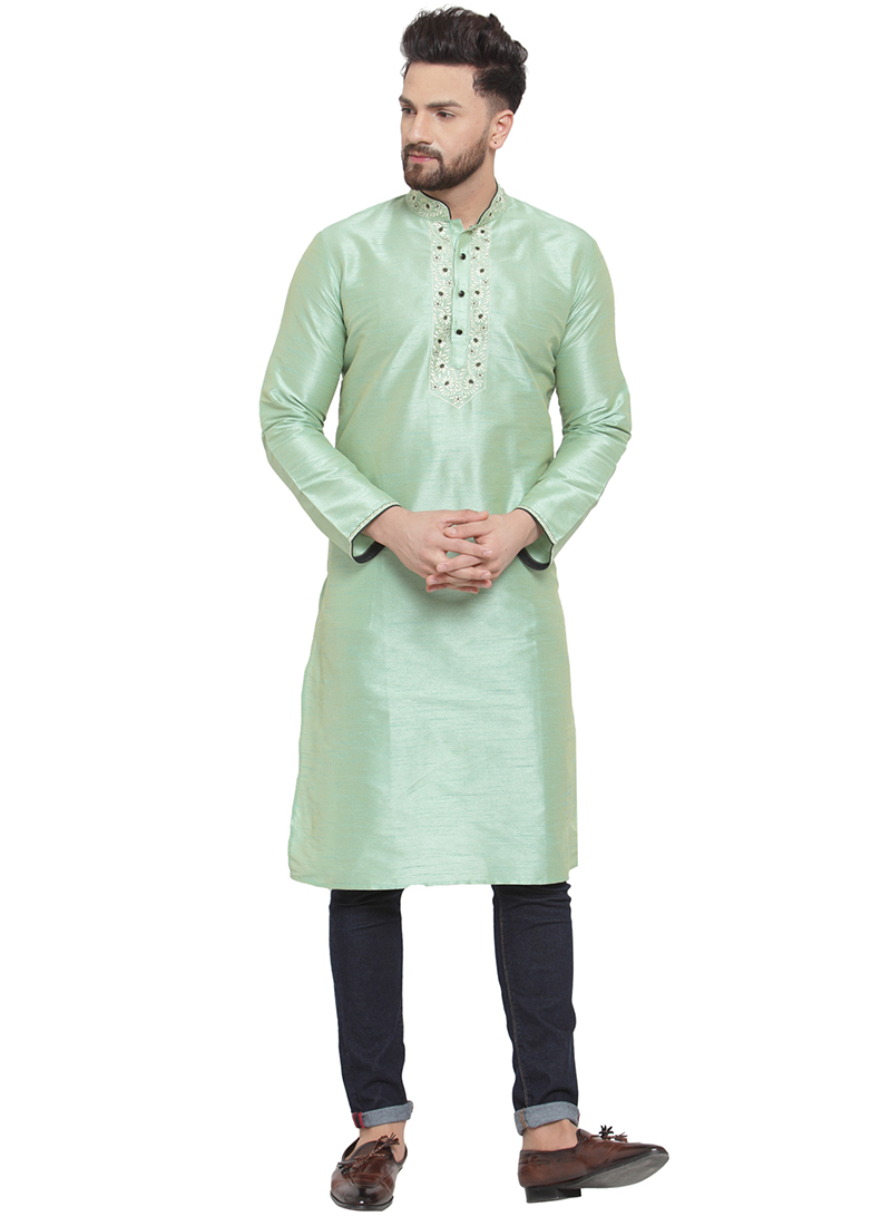 Buy Cream Color Kurta Pyjama Online 149234
