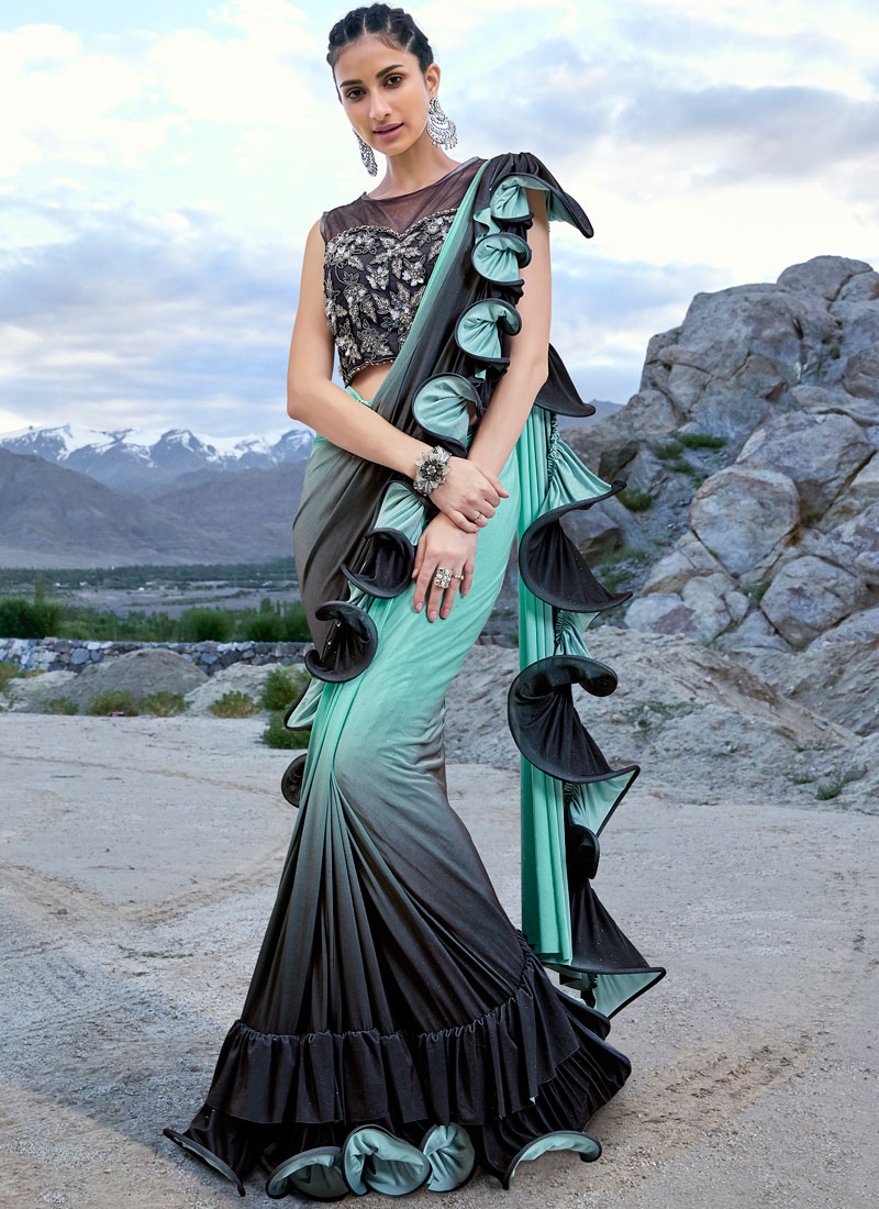 Buy Designer Half N Half Saree For Festival Online