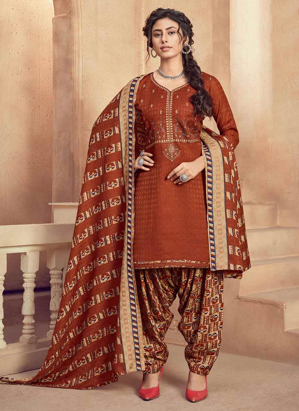 Shop Online Embroidered Pashmina Designer Suit : 165126 - Salwar Kameez