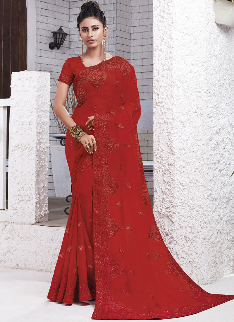 costly chiffon sarees
