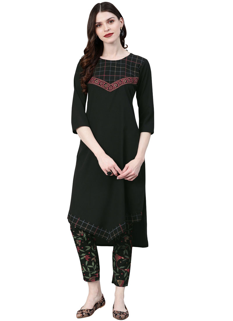 black frock style kurti