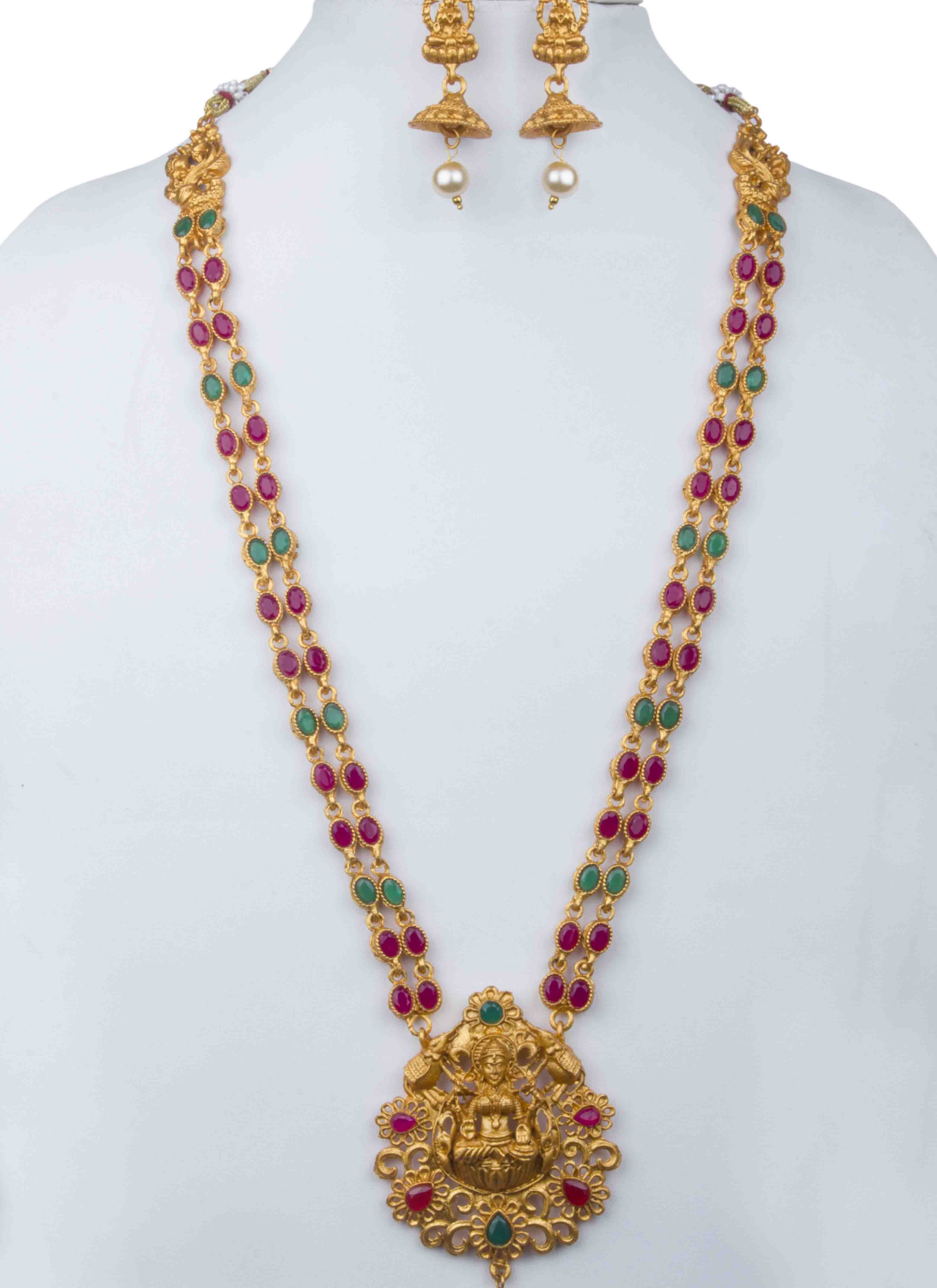 Pachalu kempulu gold on sale necklace designs