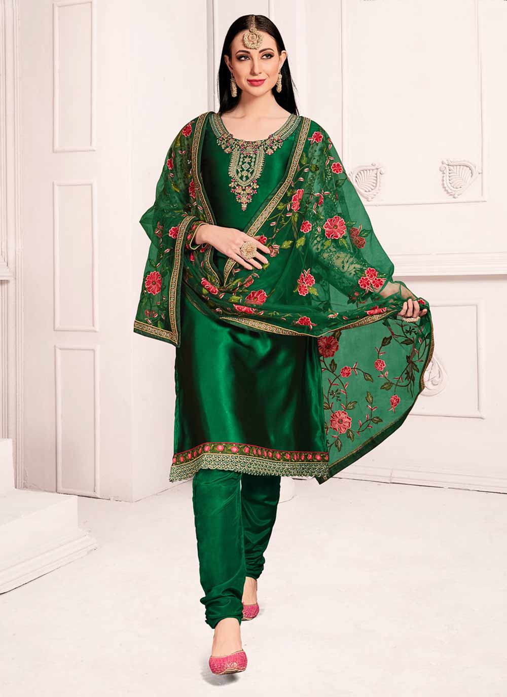 Buy Green Color Salwar Kameez 161682