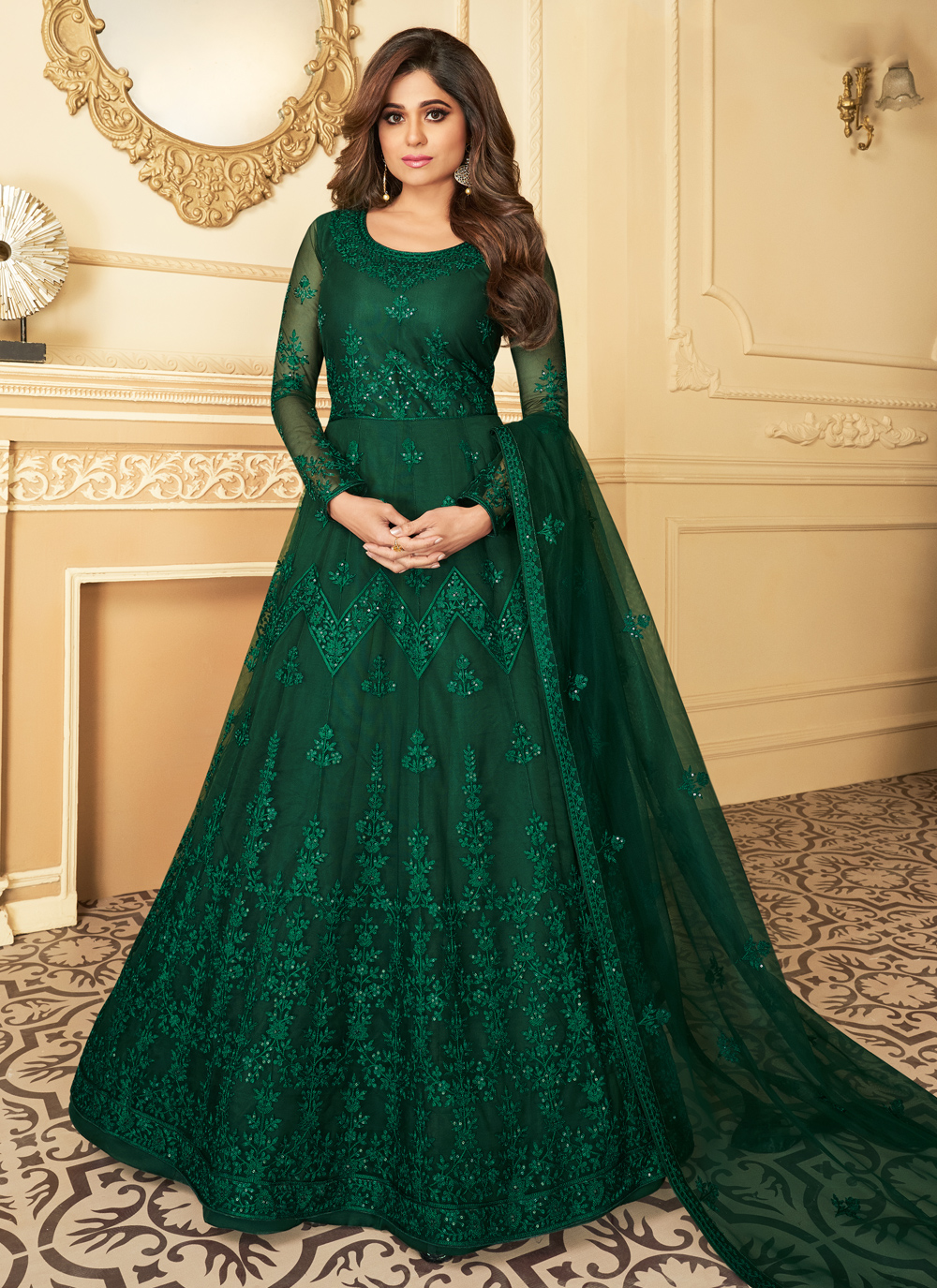 Anarkali gown hot sale for reception