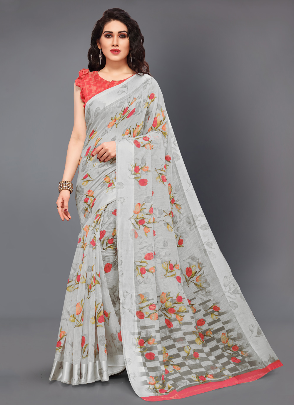 new saree design cotton