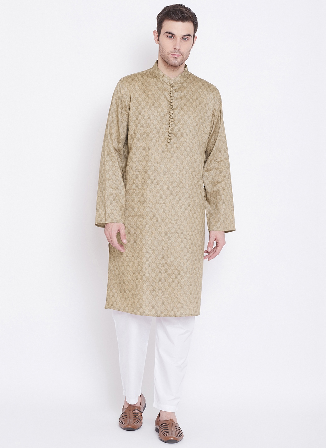 Buy Mustard Engagement Kurta Pyjama Online 162967