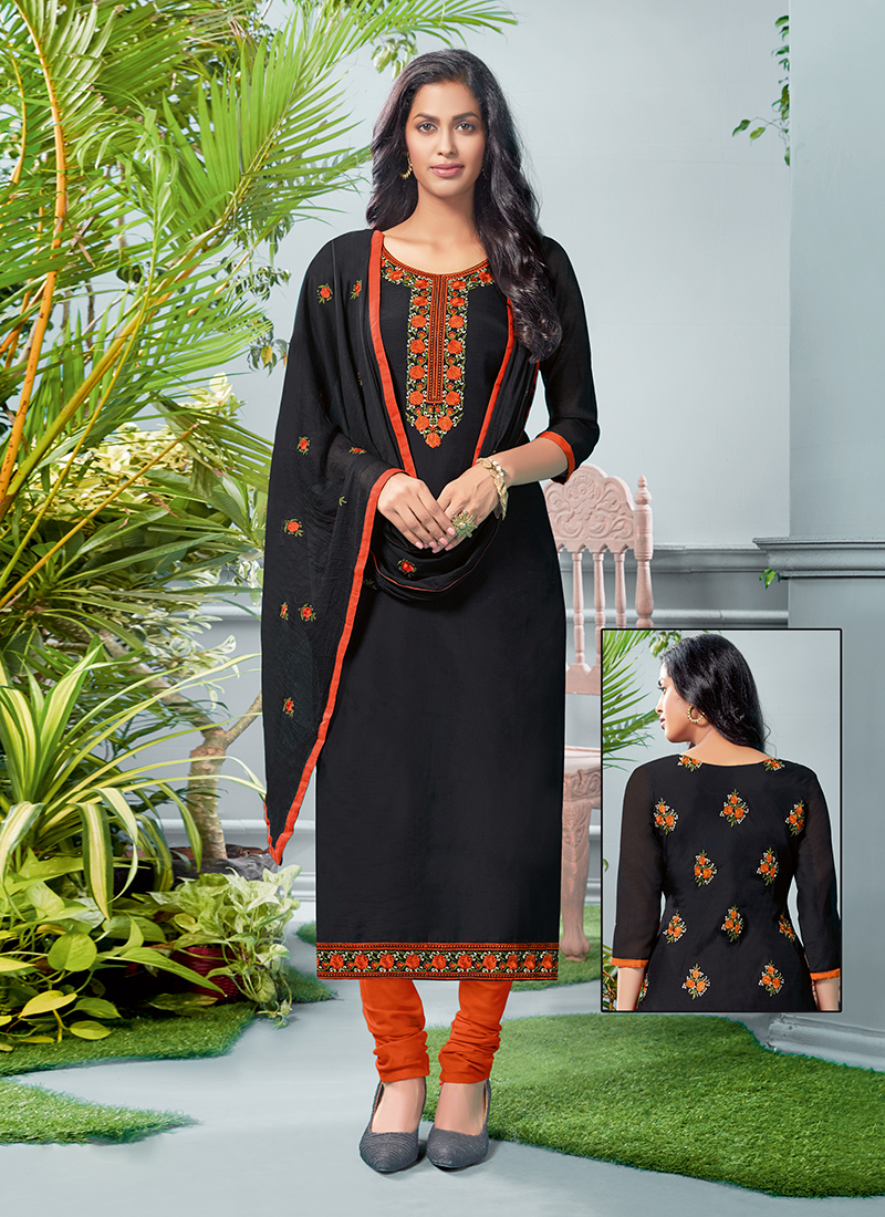 simple shirt and printed salwar