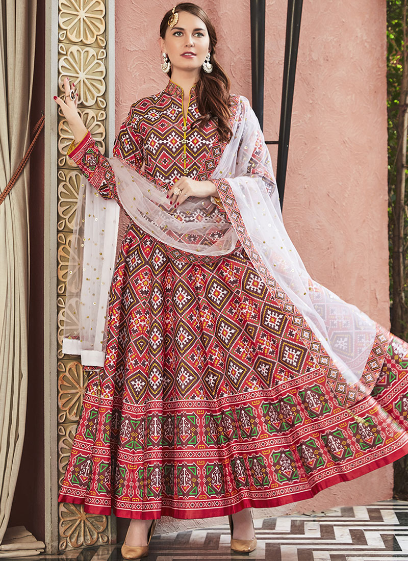 Shop Red Readymade Anarkali Salwar Suit Online : 140338 - Salwar Kameez