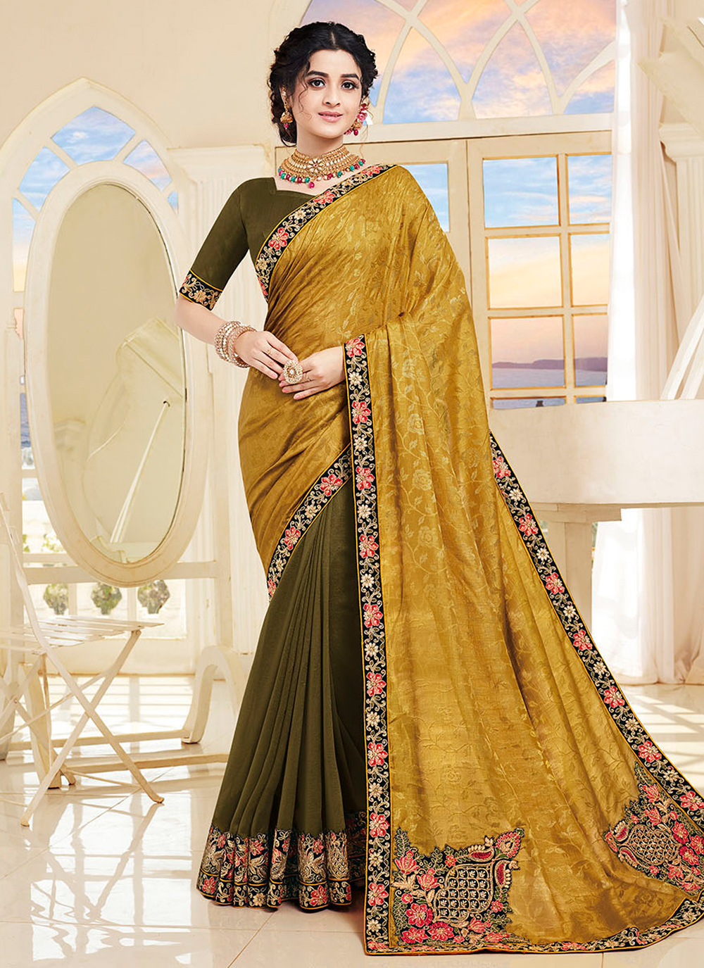 Bandhani Sarees — Buy Handmade Traditional Bandhej Saree| Yellow Fashion -  Kriya - Medium