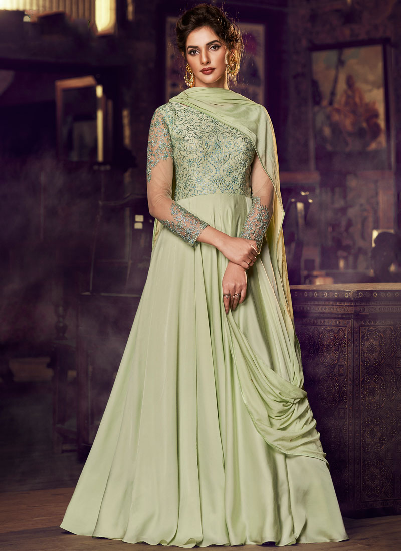designer embroidered gowns