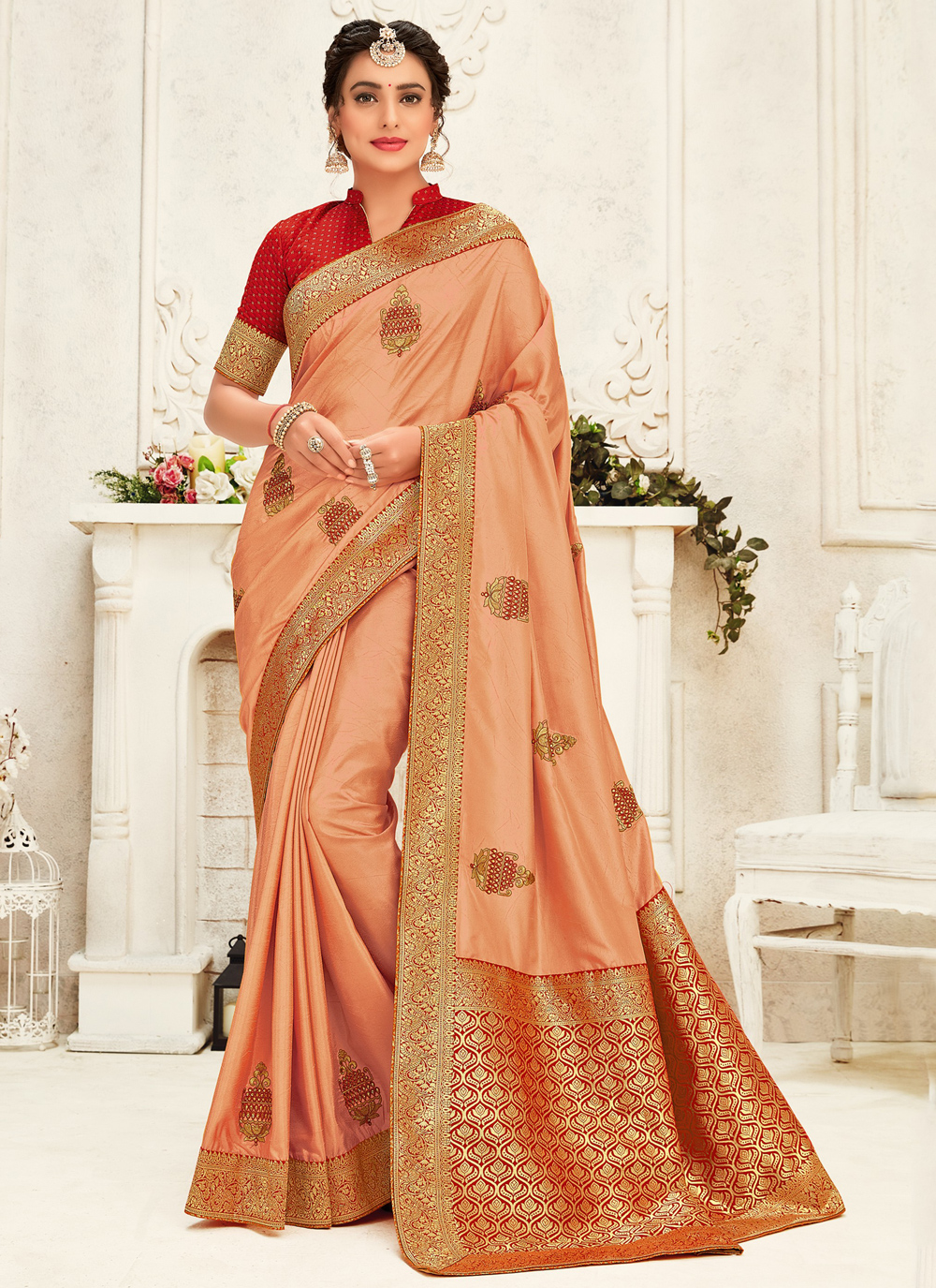 Shop Silk Embroidered Classic Saree Online 165785 Saree