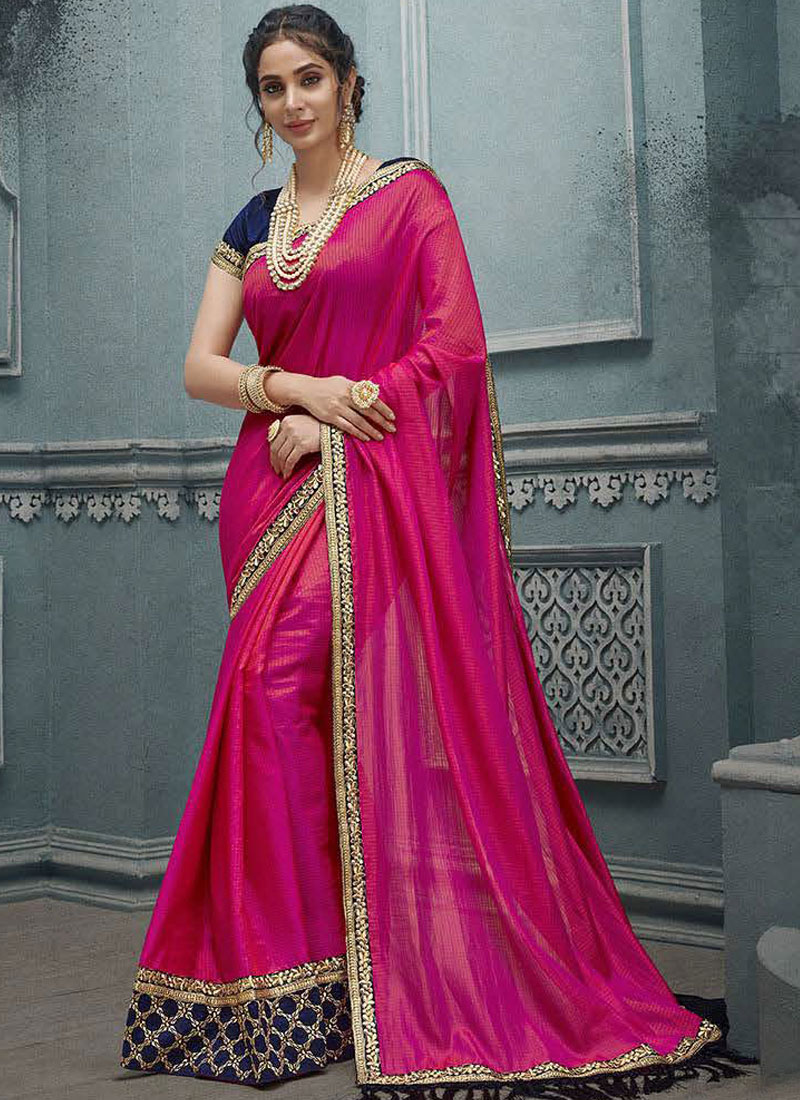 Buy Silk Pink Silk Saree : 146770