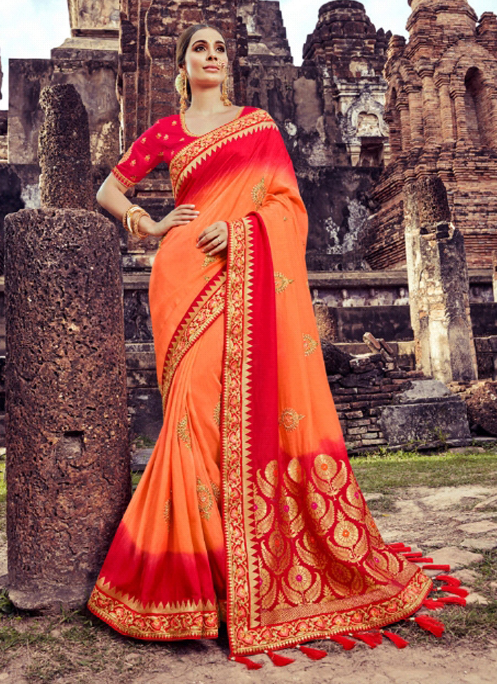 silk saree suit images