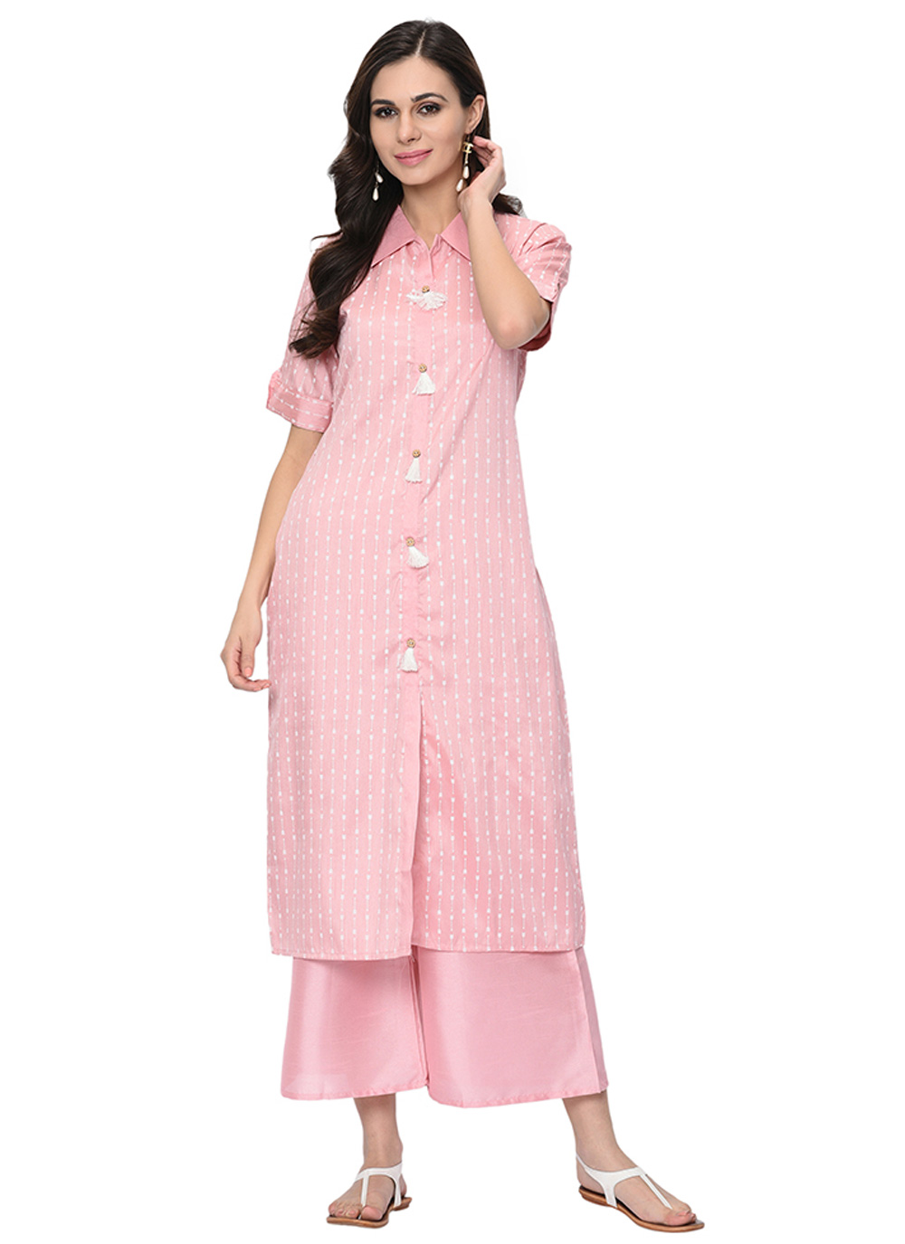 pink frock kurti
