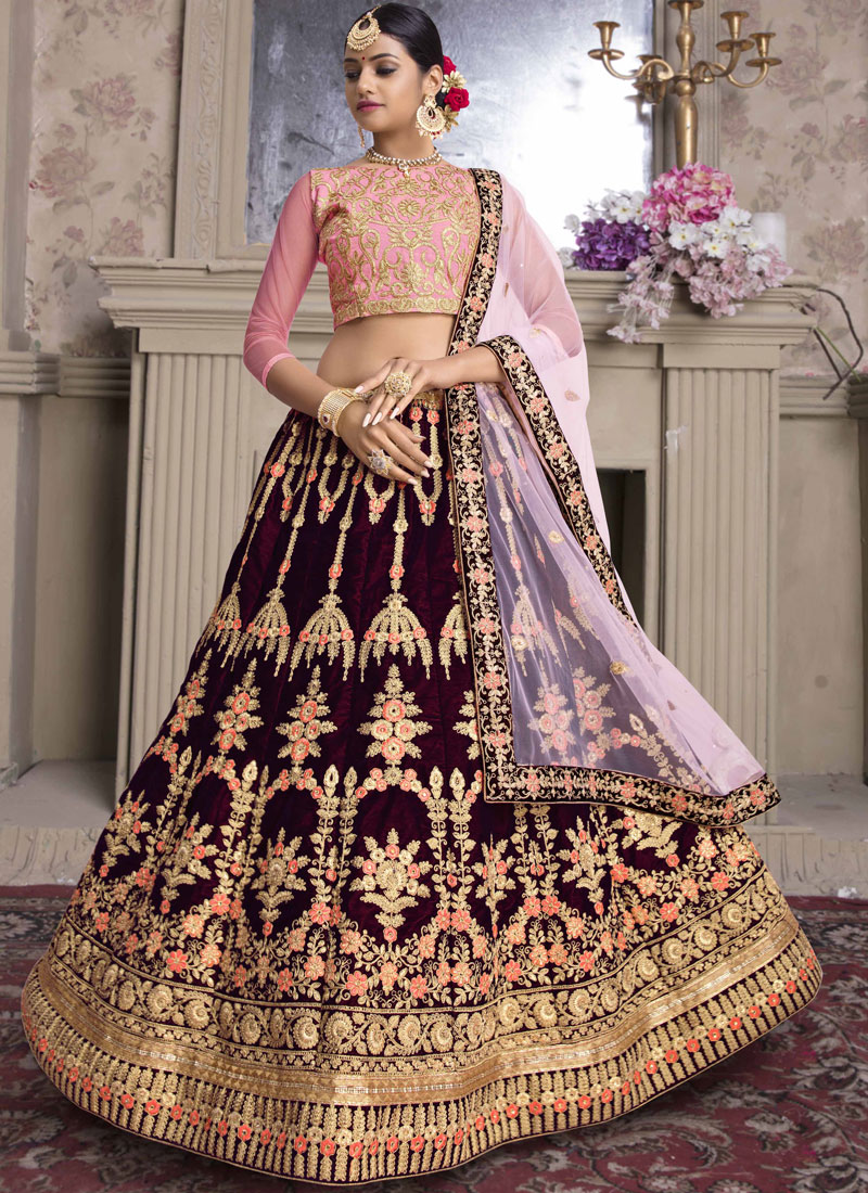 Hot Pink Silk Lehenga Choli Indian Lengha Chunni Lehanga Skirt Top Dress  Sari | eBay