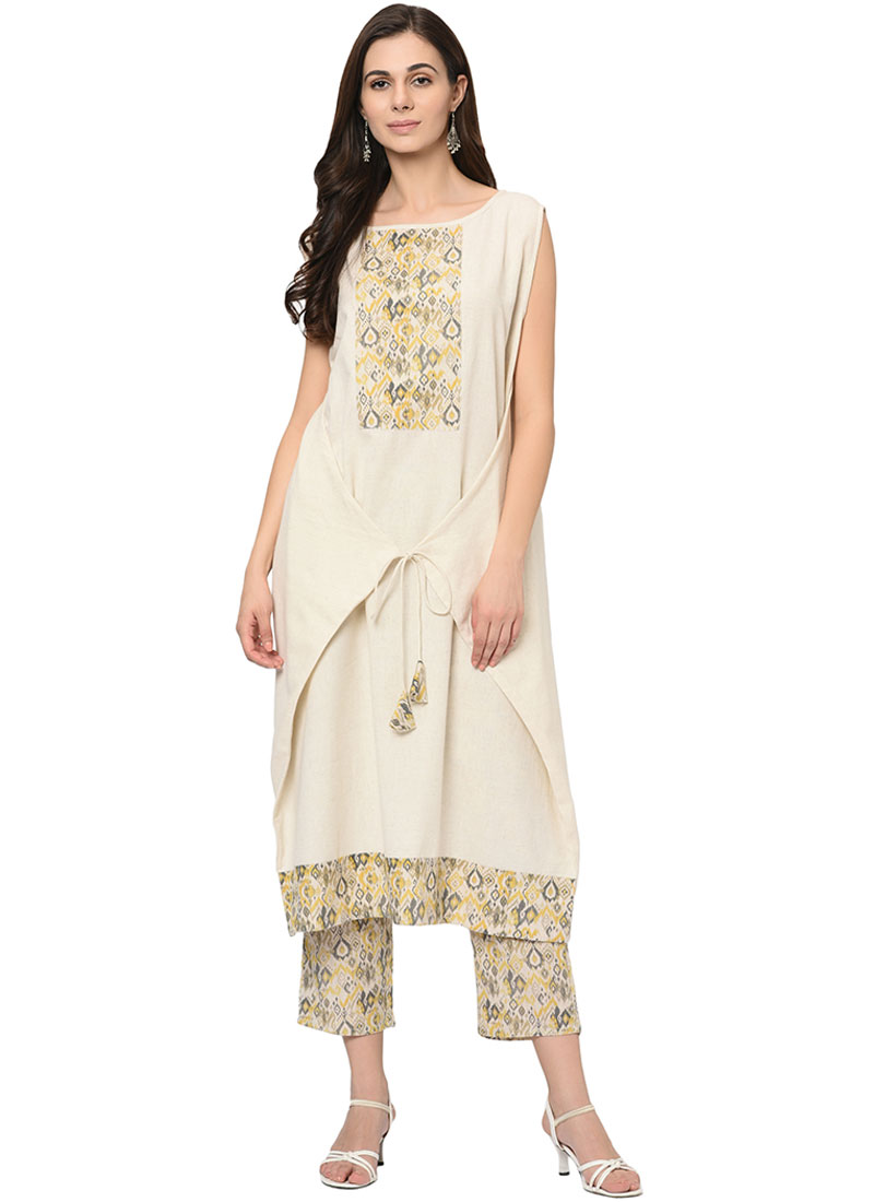 Buy White Color Party Wear Kurti Online : 146570