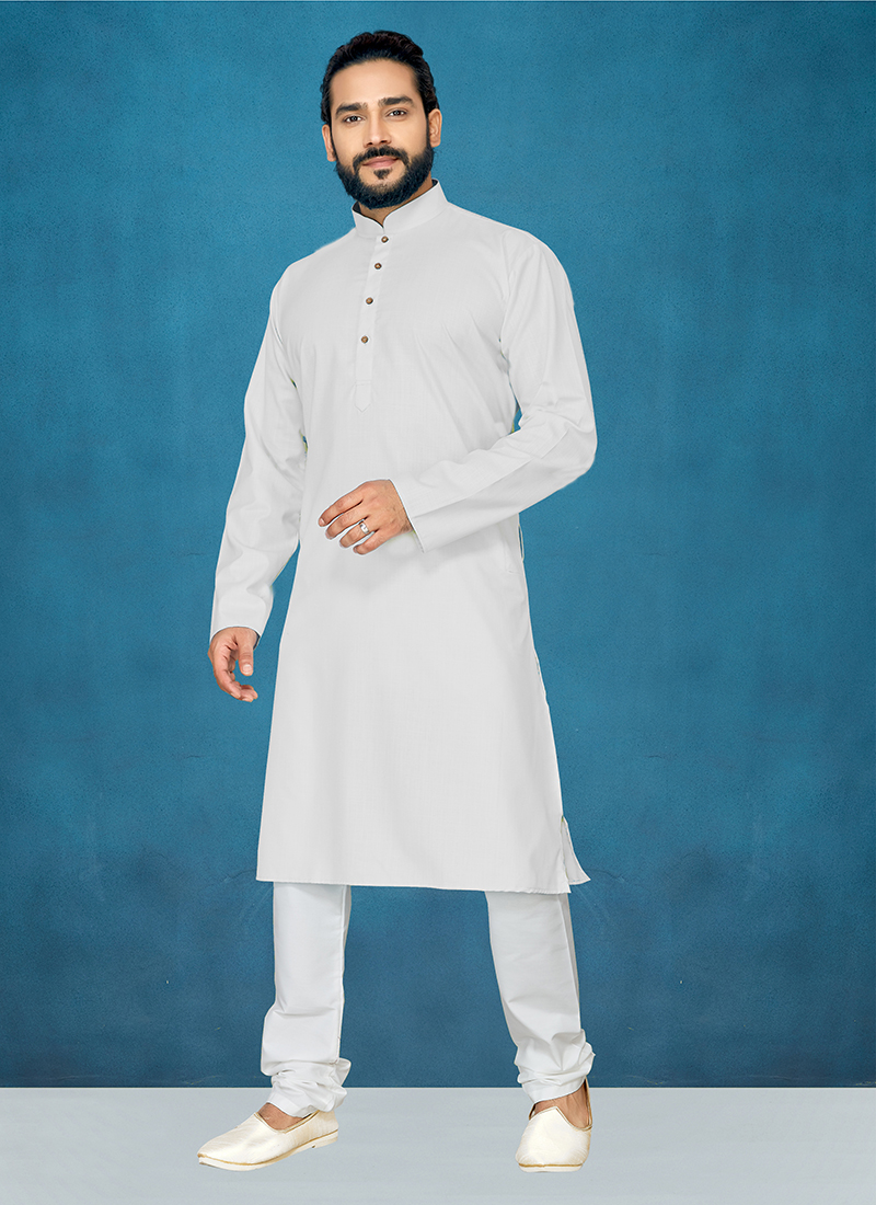 Buy White Festival Kurta Pyjama : 153421