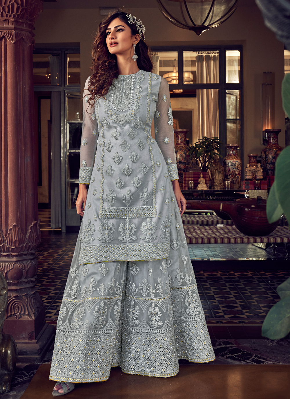 Shop Online Zari Net Designer Pakistani Salwar Suit 165668 Salwar Kameez