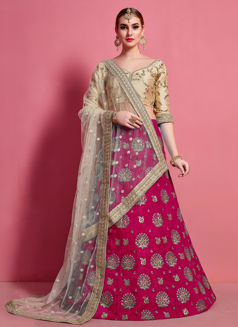 Art Silk Engagement A Line Lehenga Choli buy online