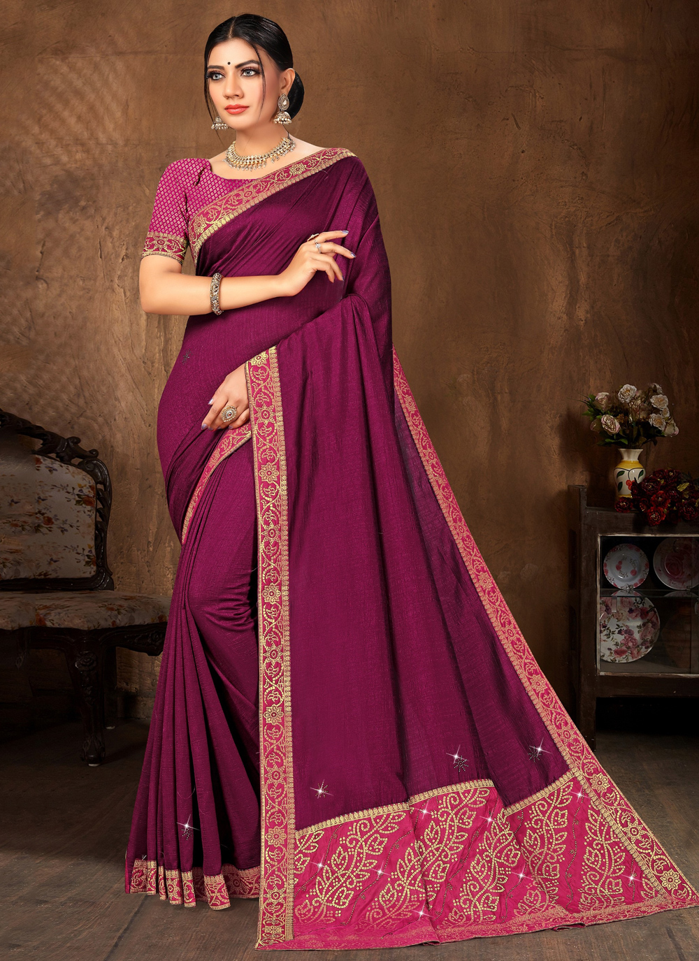 Art Silk Traditional Saree buy online