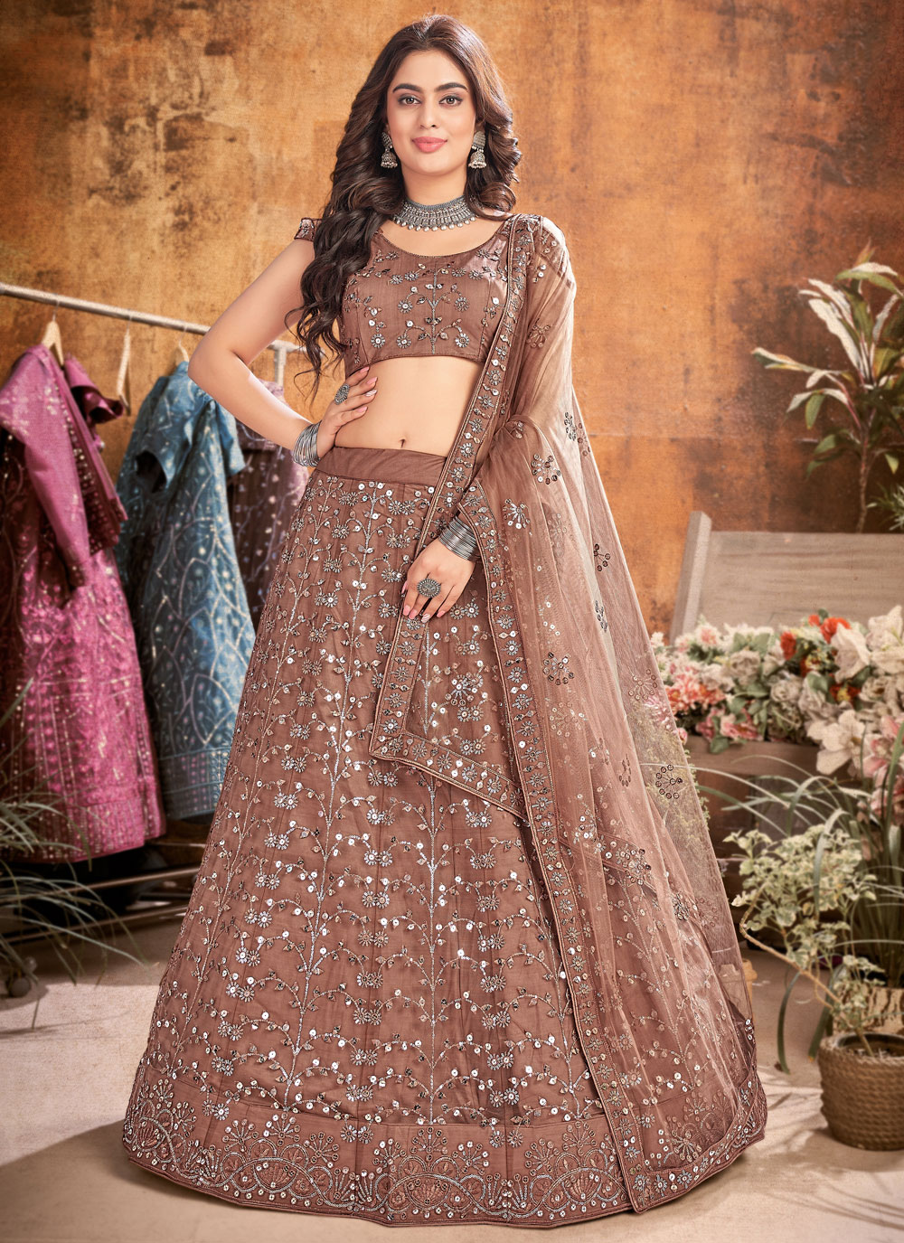 Which color lehenga choli suits on fair complexion? - Quora