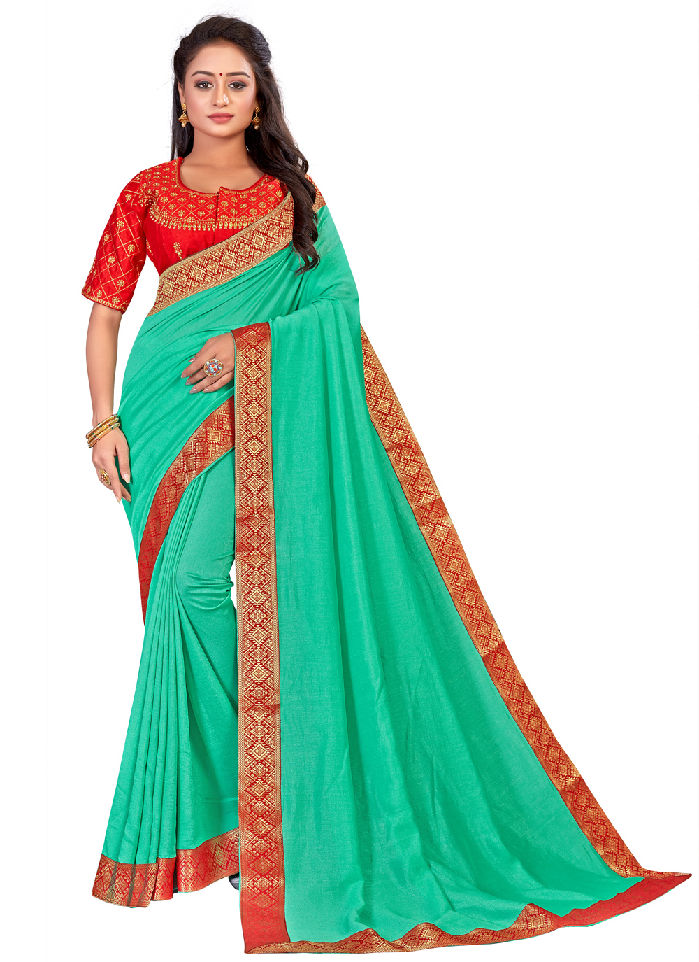 Embroidered Art Silk Traditional Saree Buy Online 2507