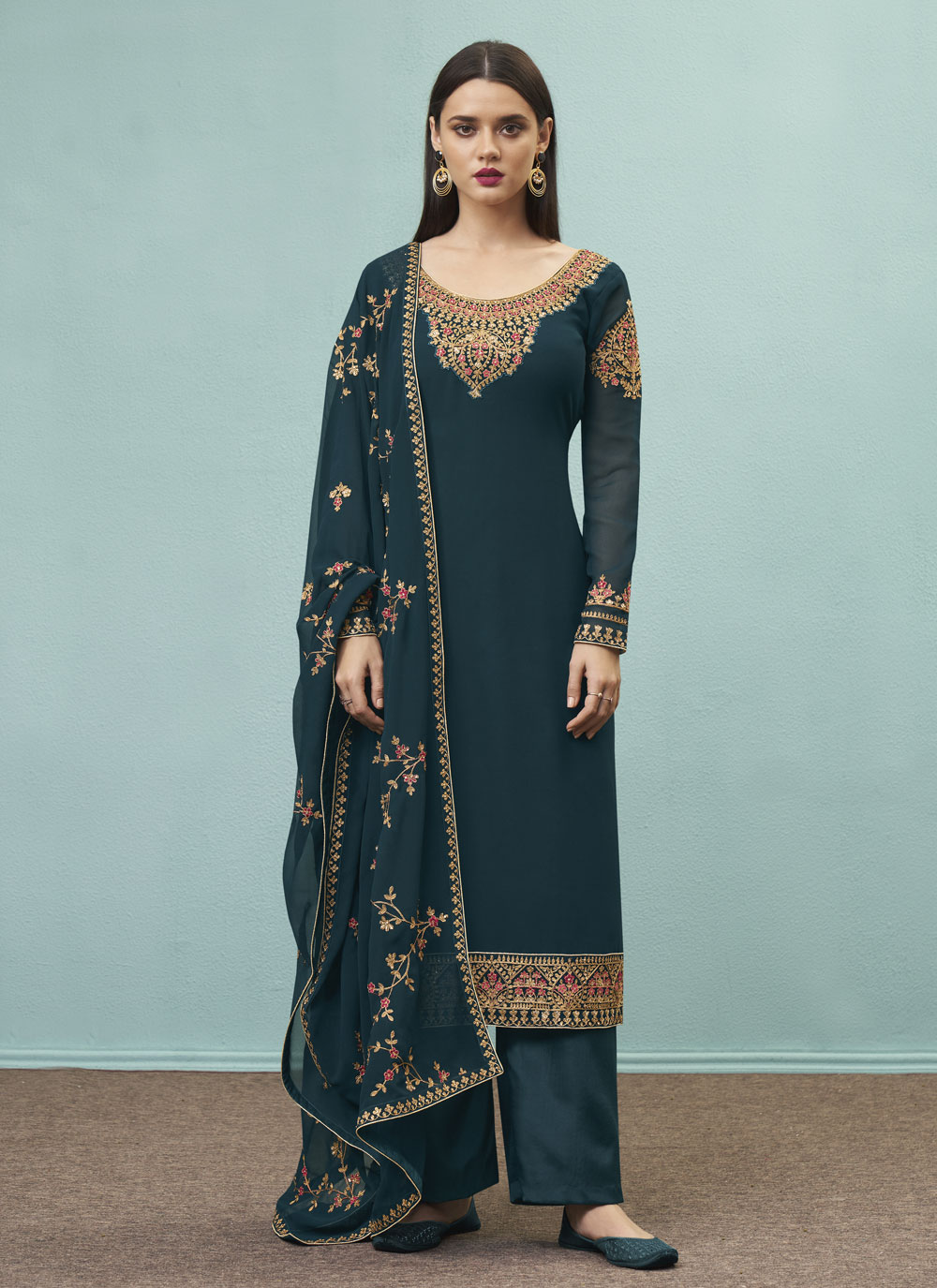Embroidered Ceremonial Designer Pakistani Suit Buy Online 8035