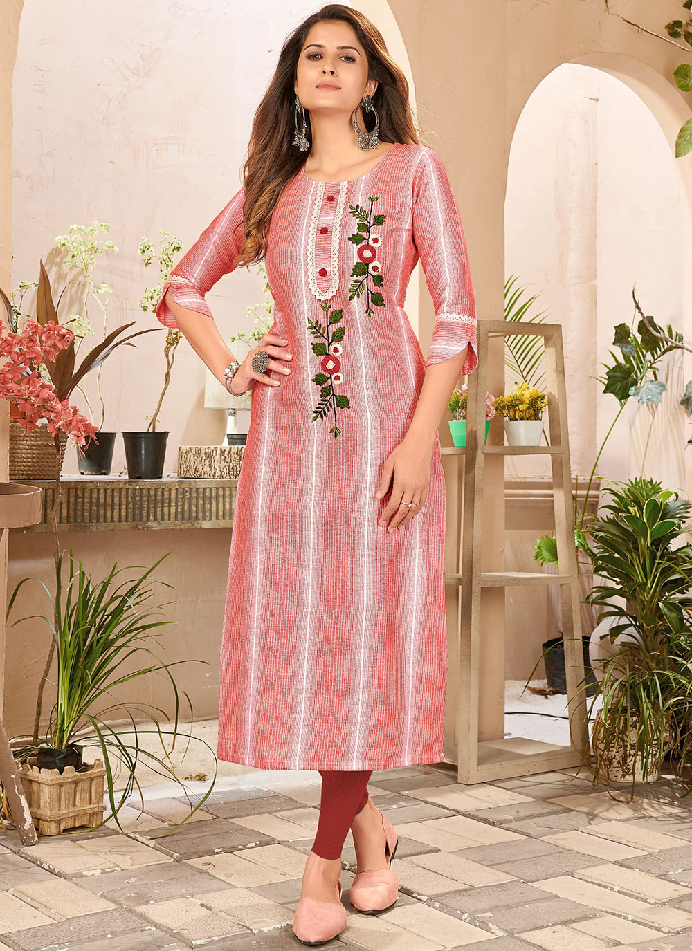 Update more than 83 floral embroidery designs for kurtis super hot - POPPY