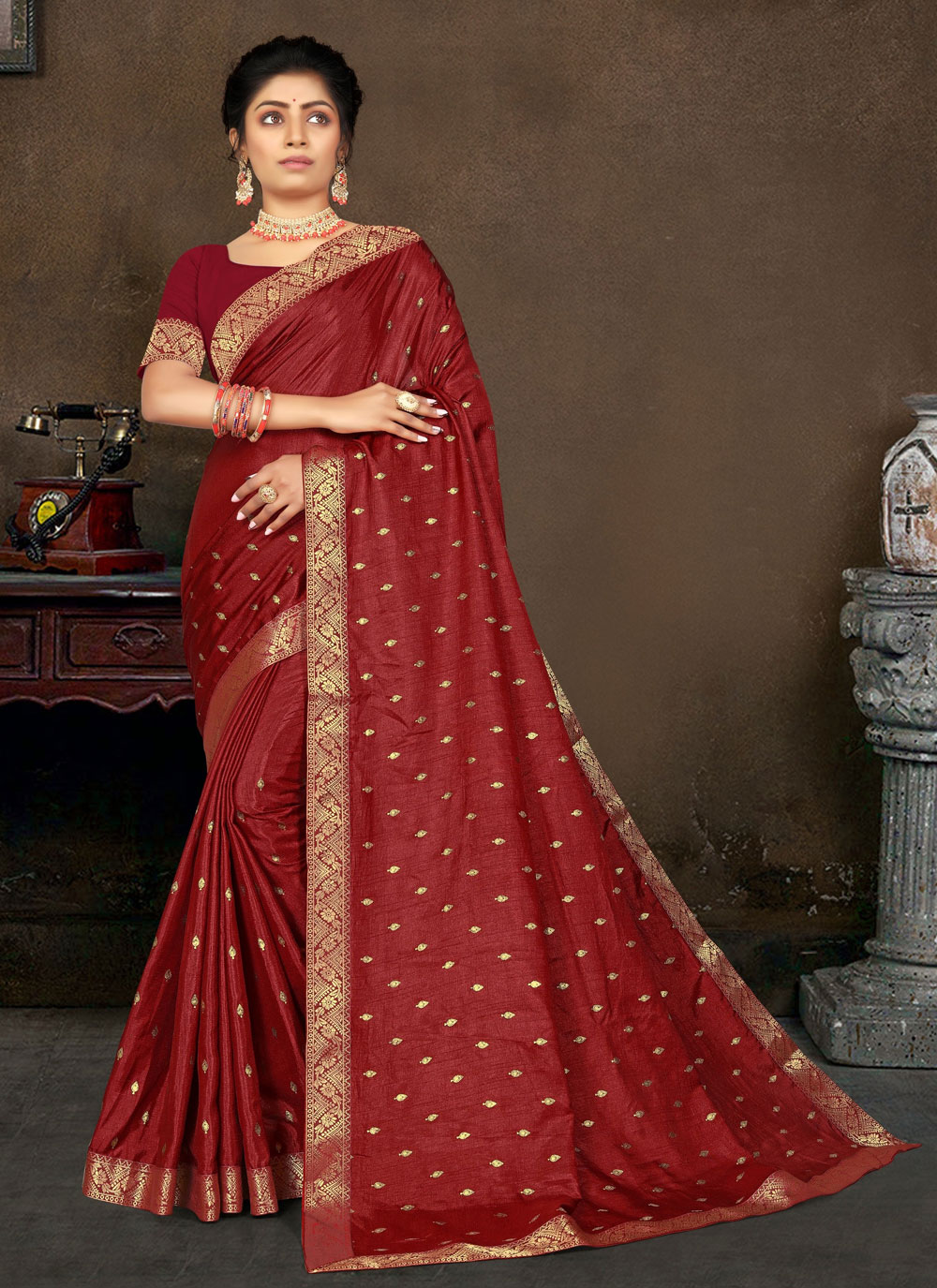 Maroon Color Saree.html