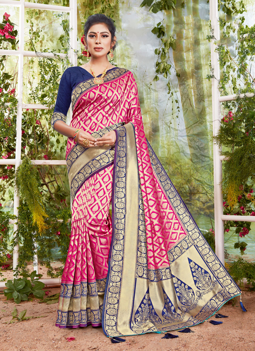 Shop Online Pink Designer Traditional Saree 184528