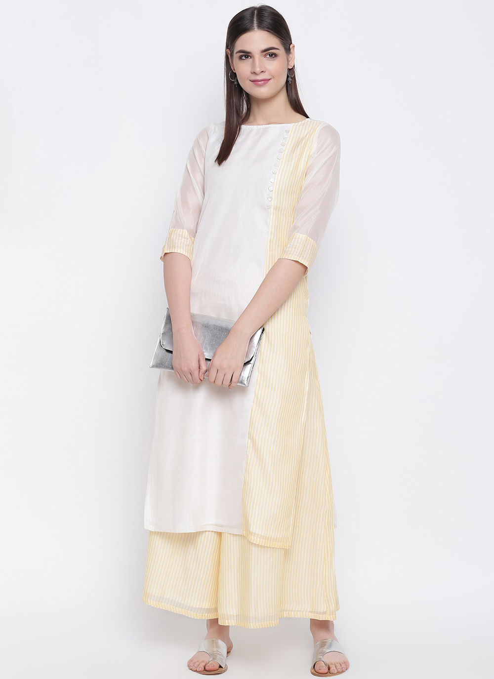 party wear chanderi kurti