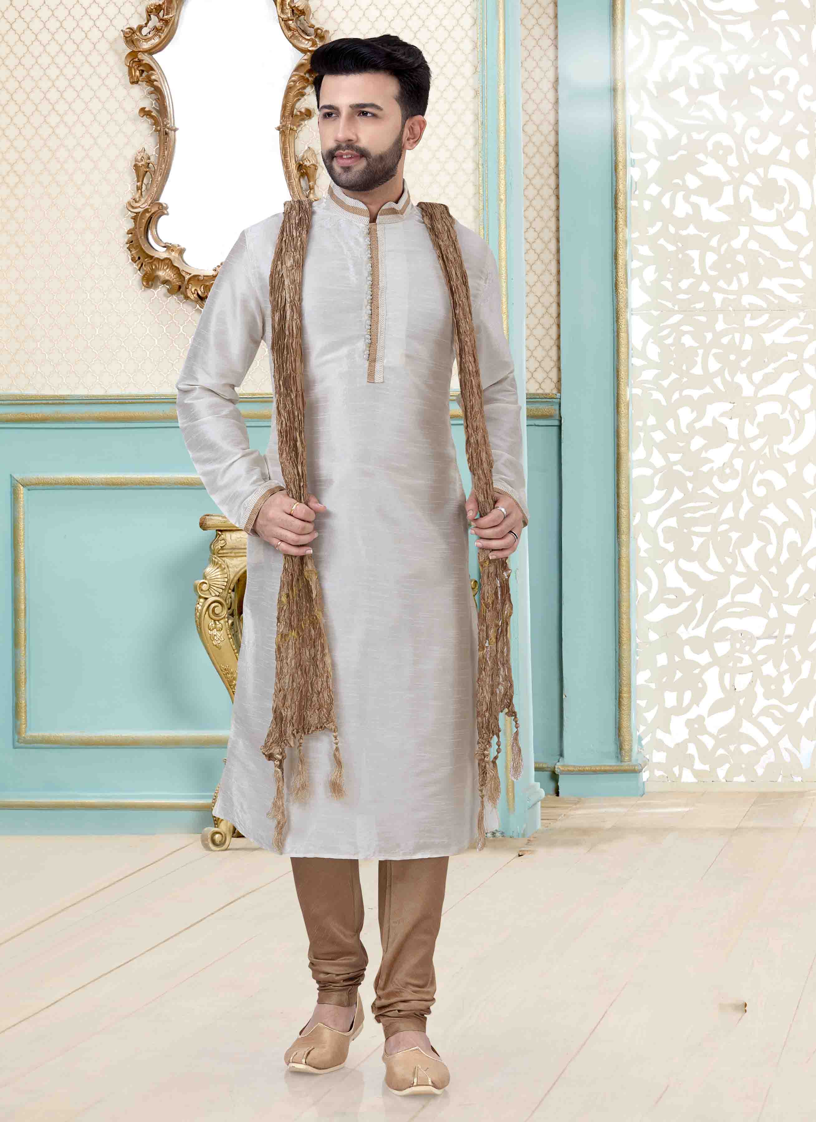 Trend Of Mehndi Kurtas 2014 For Men – Style.Pk