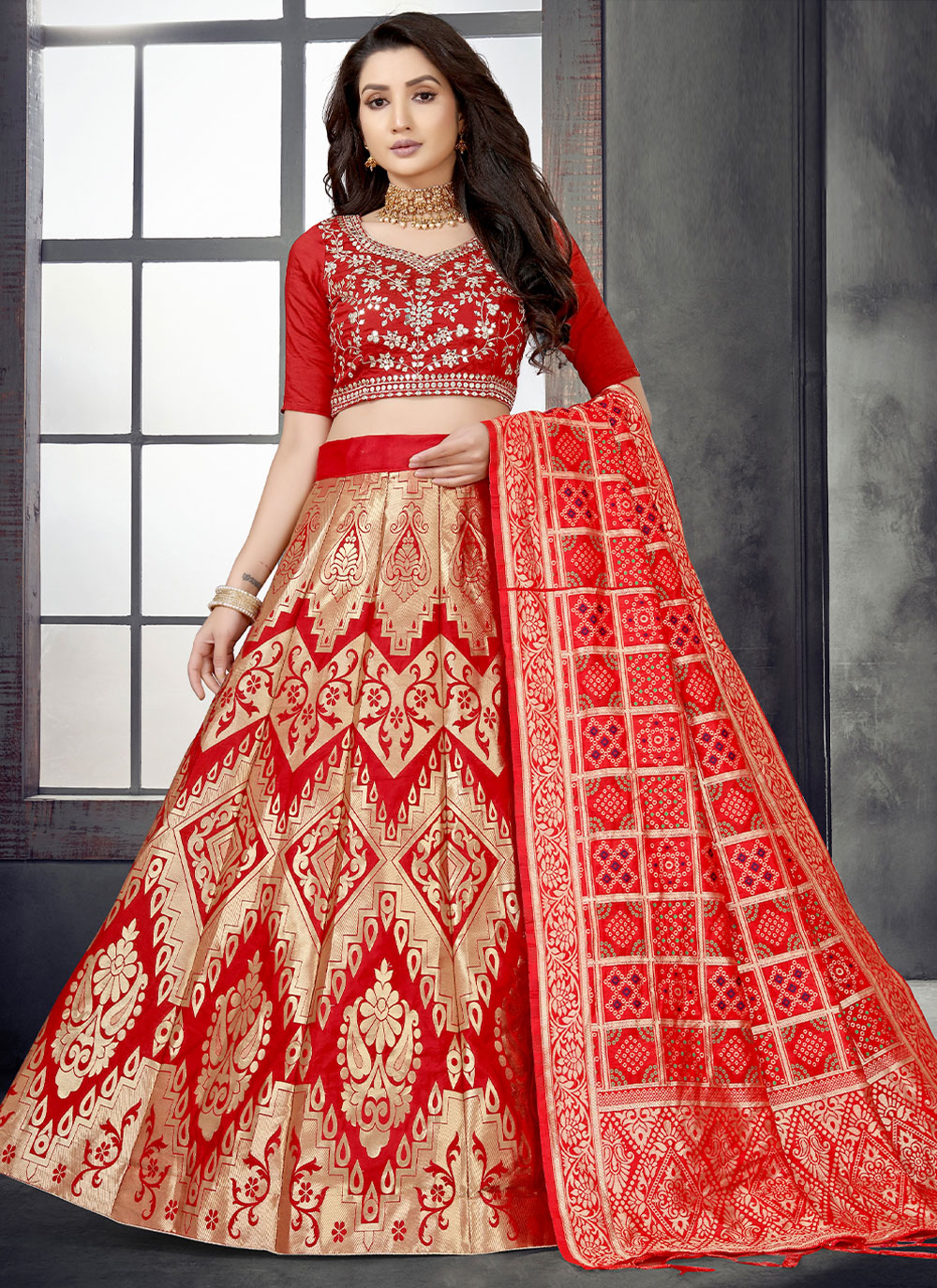 Indian Banarasee Brocade Lehenga Choli With Net Dupatta Heavy Lehenga  Designer Lengha Lehenga Choli Weddin… | Half saree designs, Half saree,  Lehenga designs latest